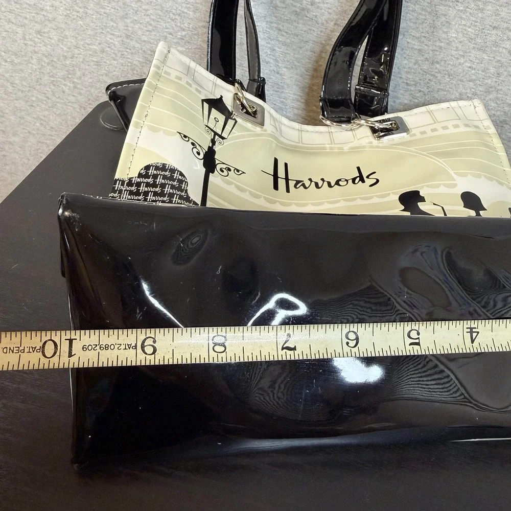 Harrods London PVC Tote Bag Knightsbridge Storefront Silhouette Shopping Purse